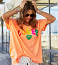 V-Neck Lover Tee- Orange