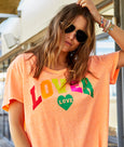 V-Neck Lover Tee- Orange