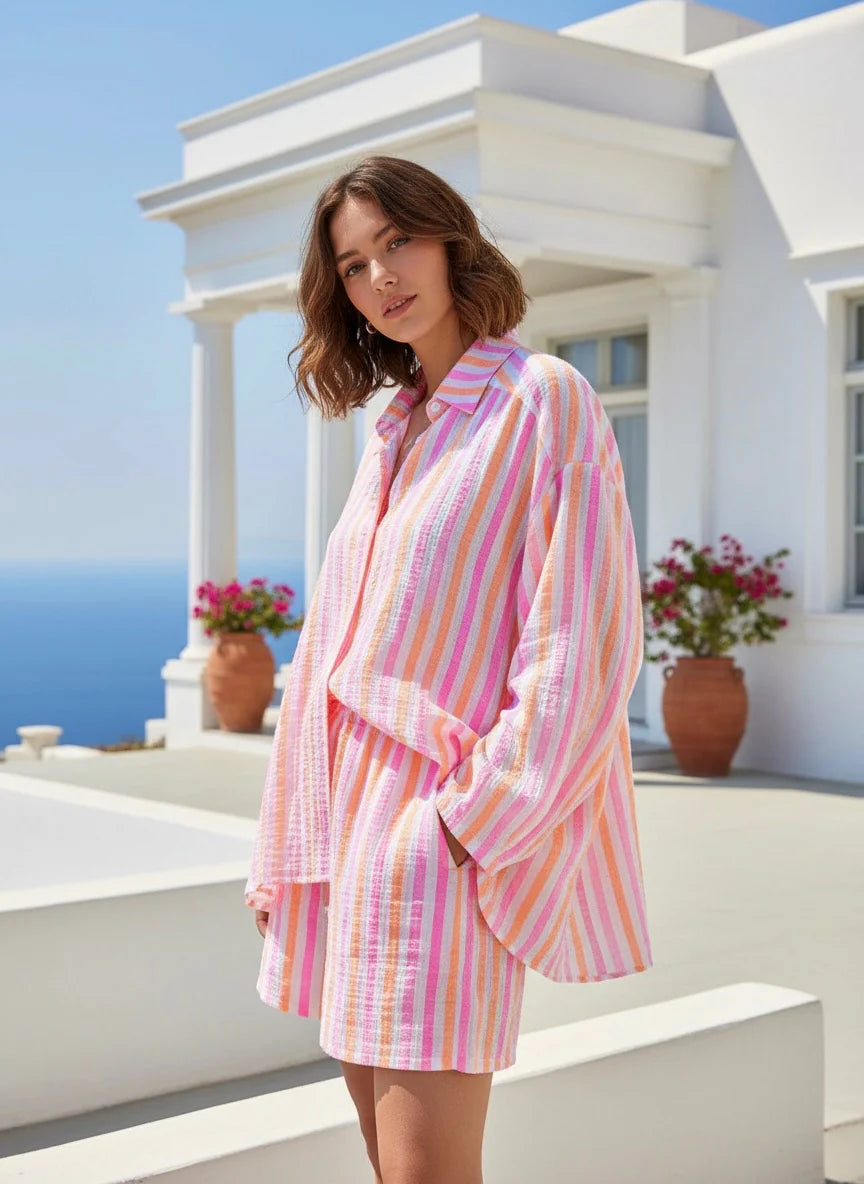 The Kelly-Neon Stripe Shirt