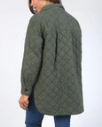 Katie Quilted Shacket- Basil