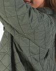 Katie Quilted Shacket- Basil