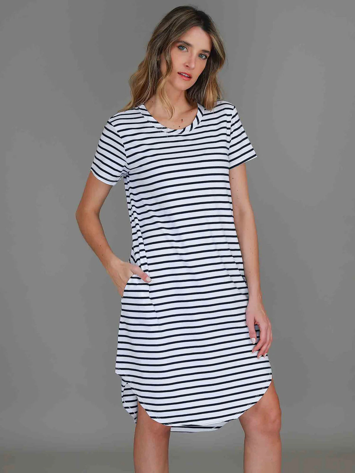 Kooyong SS Dress- Nautic Stripe