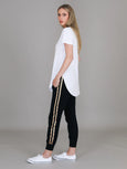 Elwood Curved Hem Tee- White