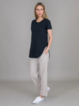 Elwood Curved Hem Tee- Ink