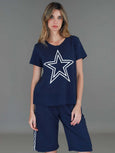 Charlene Star Stripe Tee- Ink