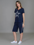 Charlene Star Stripe Tee- Ink