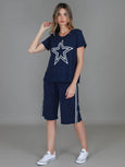 Charlene Star Stripe Tee- Ink