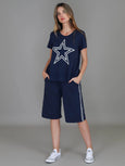 Charlene Star Stripe Tee- Ink