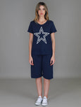 Charlene Star Stripe Tee- Ink