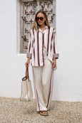 Portofino Stripe Shirt- Pink