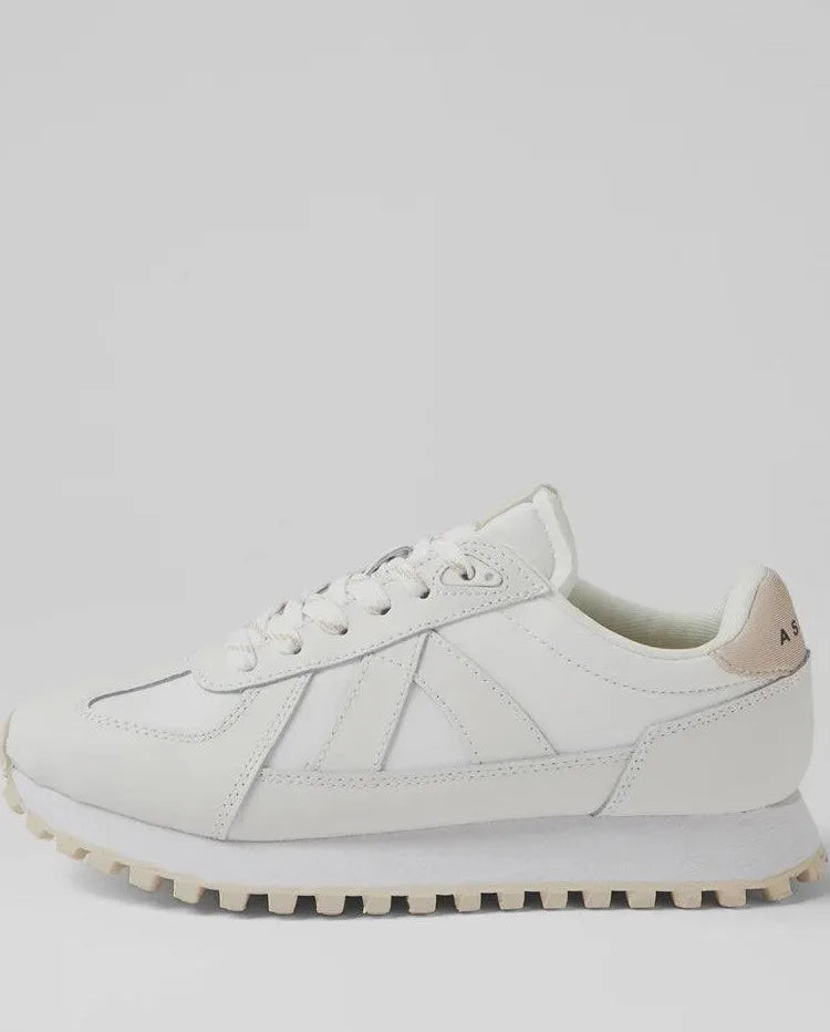 Gate White Suede Nylon Sneaker