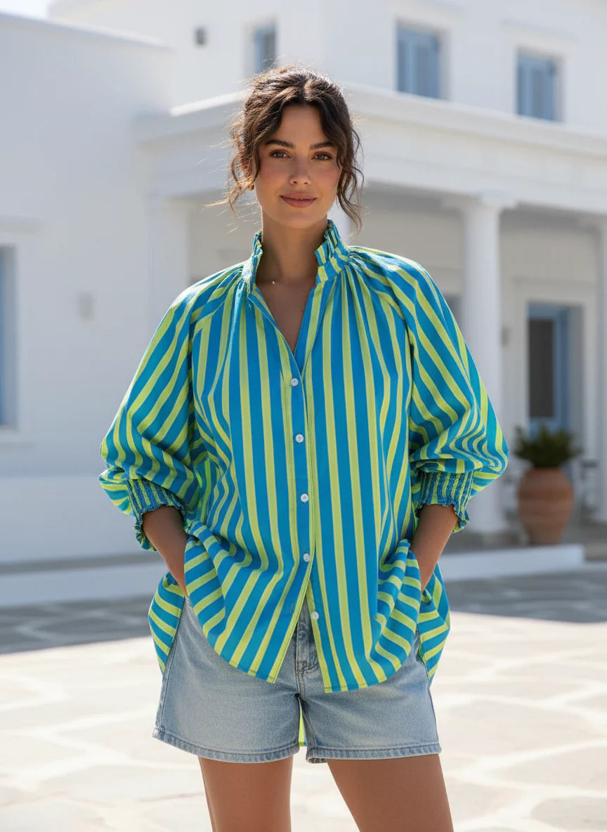 Lottie Shirt- Turquoise