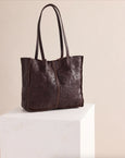 Tumbled Baby Unlined Tote- Chocolate