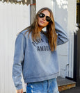 Faded Grey Playa Del Amour Sweat