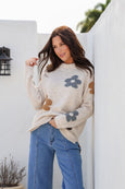 Daisy Mock Turtle Neck Knit- Latte