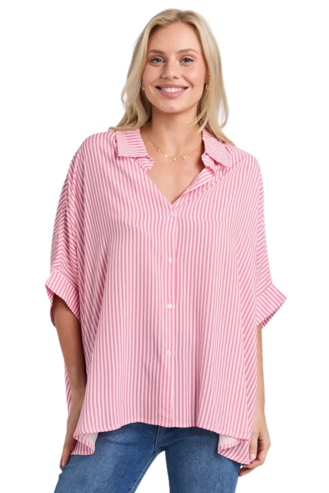 Luna Shirt- Pink Stripe