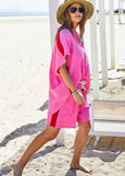 Resort Beach Shirt- Pink