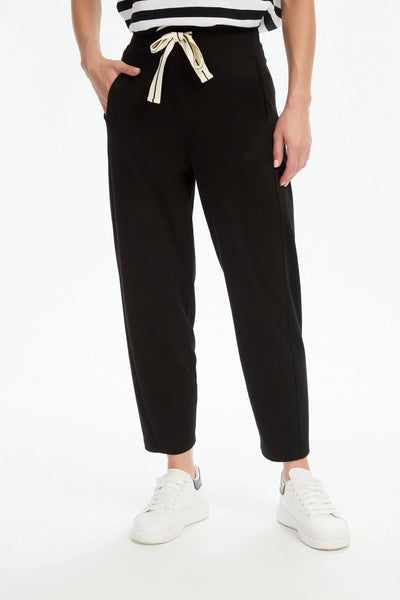 Barrel Leg Lounge Summer Pant- Black