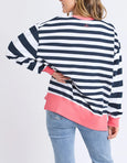 Vivid Crew- Navy/White Stripe