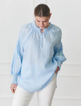 Willow Linen Top Blue