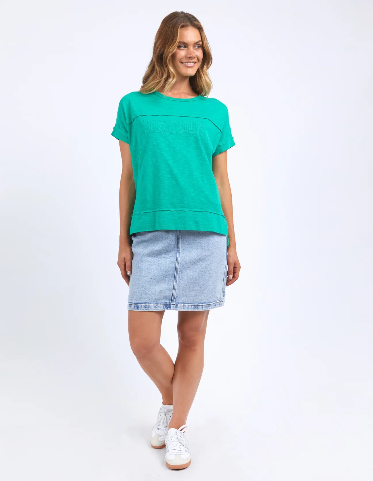 Throw on Tee- Bright Green