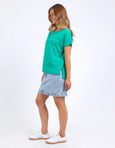 Throw on Tee- Bright Green