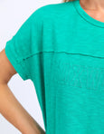 Throw on Tee- Bright Green