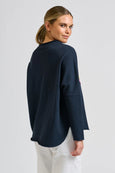 Amore Raw Sweatshirt - Navy / Heart