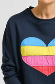 Amore Raw Sweatshirt - Navy / Heart
