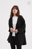 Deep V Magnetic Cardigan- Black