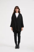 Deep V Magnetic Cardigan- Black