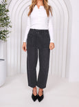 Leo Barrel Jeans- Black