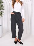 Leo Barrel Jeans- Black