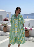 Lemon Green Stripe Dress