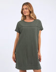 Allison Tee Dress- Khaki