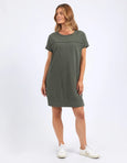 Allison Tee Dress- Khaki