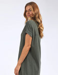 Allison Tee Dress- Khaki