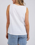 Curtis Woven Tank- White