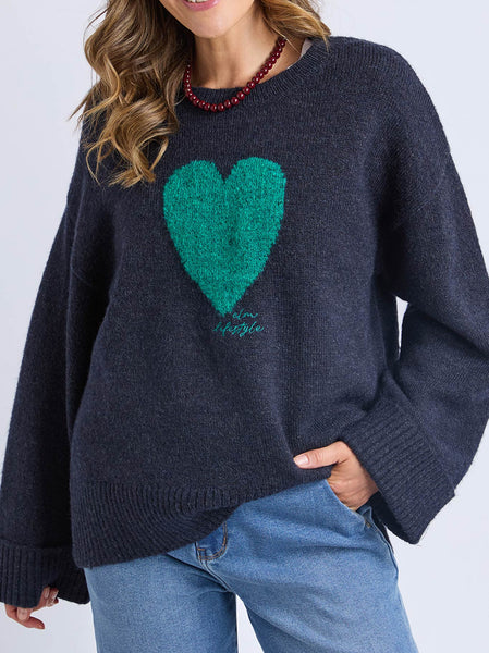 Intersia Heart Knit