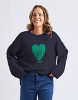 Intersia Heart Knit