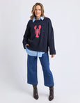 Lobster Intersaid Knit- Classic Navy