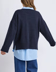 Lobster Intersaid Knit- Classic Navy