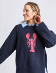 Lobster Intersaid Knit- Classic Navy