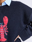 Lobster Intersaid Knit- Classic Navy