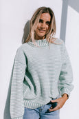 Billie Knit- Sage Stripe