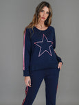 Vittoria Raglan Sweat- Ink/Pink