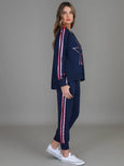 Vittoria Raglan Sweat- Ink/Pink