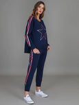 Vittoria Raglan Sweat- Ink/Pink