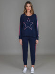 Vittoria Raglan Sweat- Ink/Pink