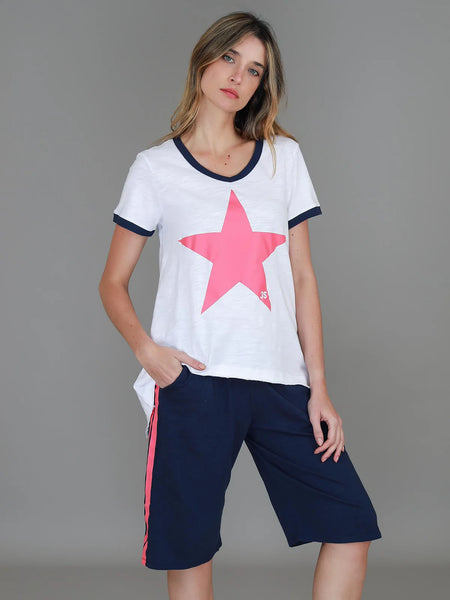 Corrine Pink Star Tee